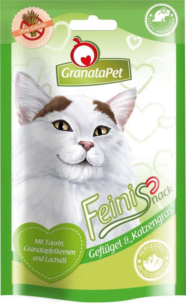 Granata Pet GranataPet Katzensnack Feinis Geflügel & Katzengras 50g