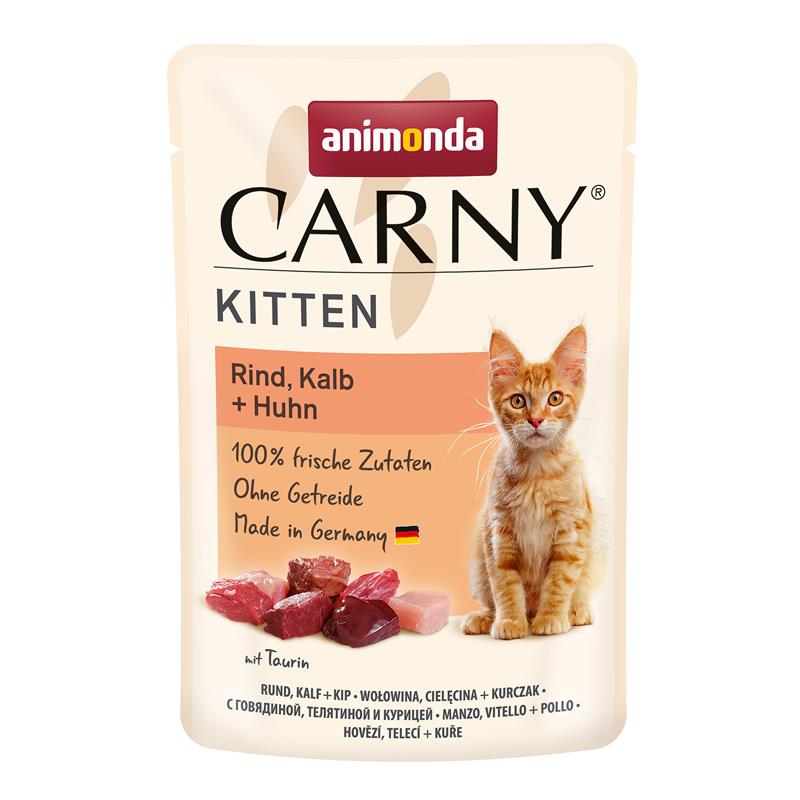 Animonda Cat Animonda Carny PB Kitten Rind, Kalb + Huhn 85g