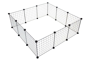 Duvoplus-modulares-Kleintiergehege---schwarz
