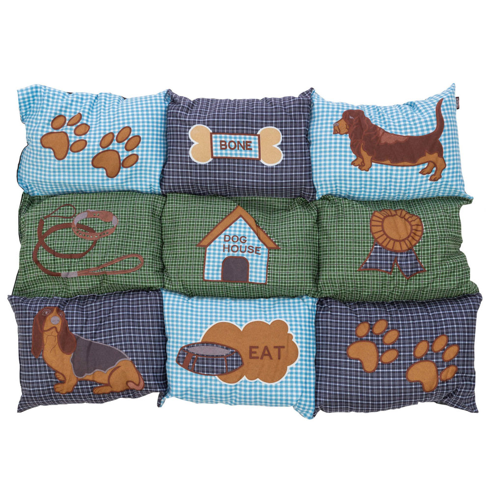 Bild 1 von Trixie Patchwork-Decke - blau/grün, 80 x 55 cm
