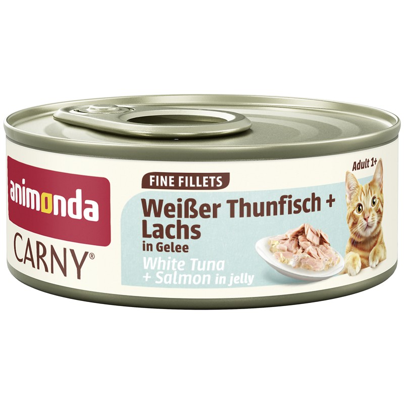 Bild 1 von Animonda Cat Carny Fine Fillets Adult Weißer Thunfisch & Lachs in Gelee 60g