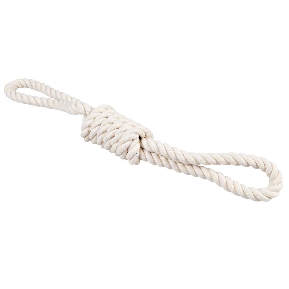 Bild 1 von Duvoplus ECO Baumwoll-Tau mit 2 Schlaufen - weiß  / (Variante) 36cm / 125g