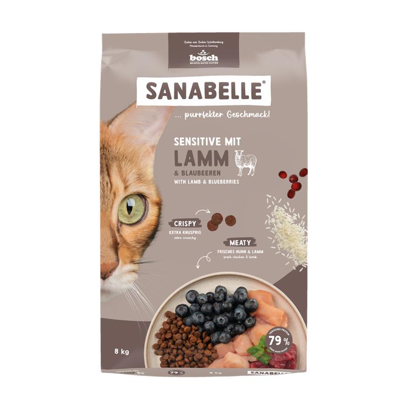 Bild 1 von Sanabelle Adult mit Strauß  / (Variante) Sanabelle Sensitive mit Lamm 8 kg