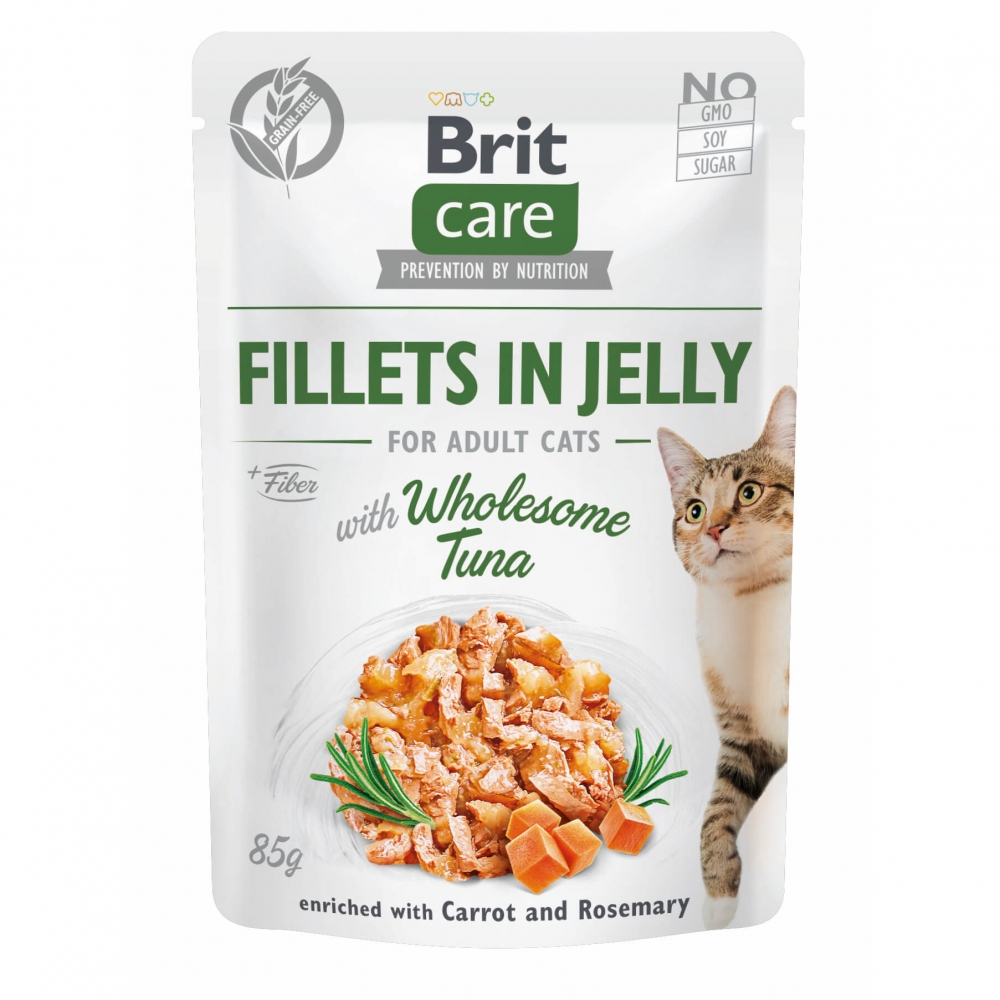 Bild 1 von Brit Care Cat PB Fillets in Jelly - Tuhnfisch 85g