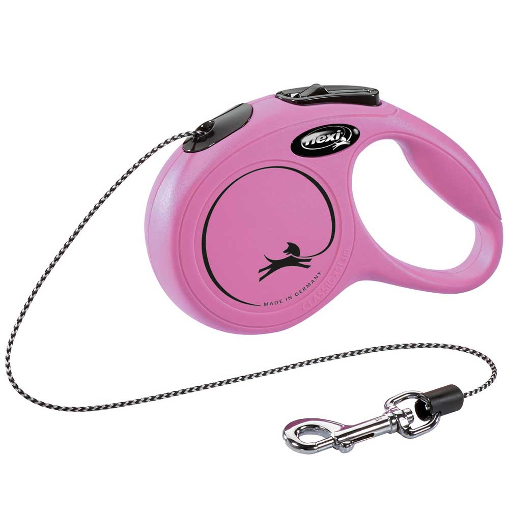 Bild 1 von FLEXI Rollleine New CLASSIC Seil - 3m, bis 8kg  / (Variante) Pink