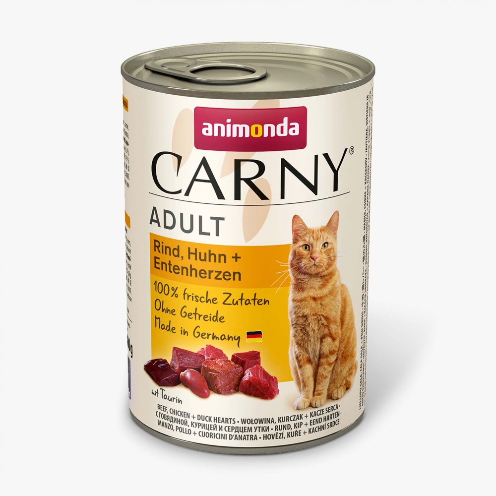 Bild 1 von Animonda Cat Dose Carny Adult Rind & Huhn & Entenherzen  / (Variante) 400 g