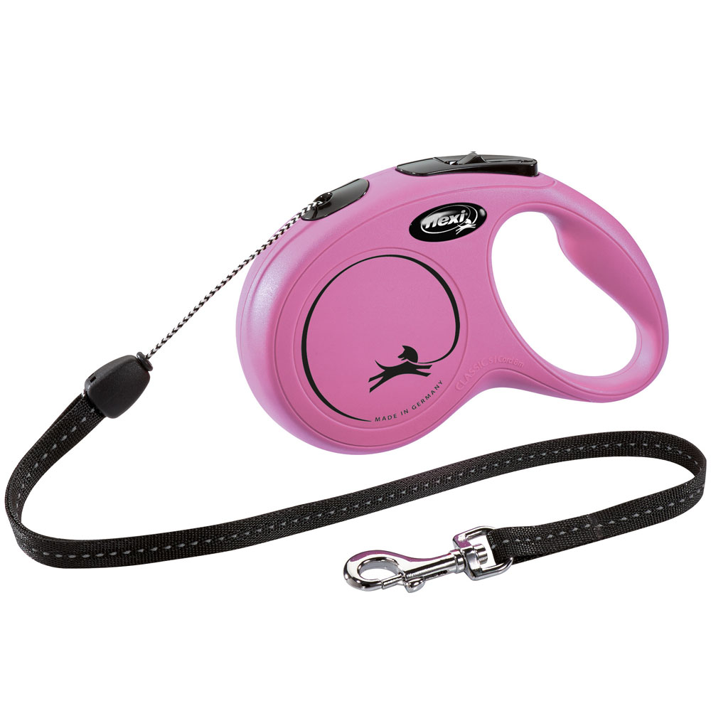 Bild 1 von FLEXI Rollleine New CLASSIC Seil - 8m, bis 12kg  / (Variante) Pink