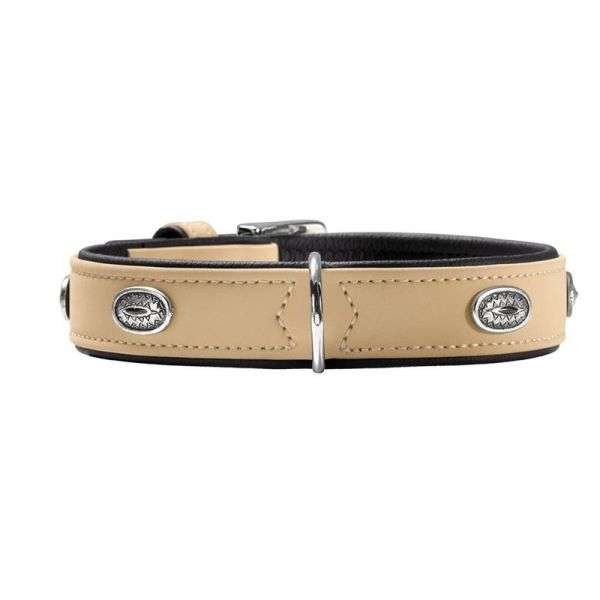 Bild 1 von Hunter Halsband Softie Stone 60 nickel, 46-53 cm  / (Variante) beige/schwarz