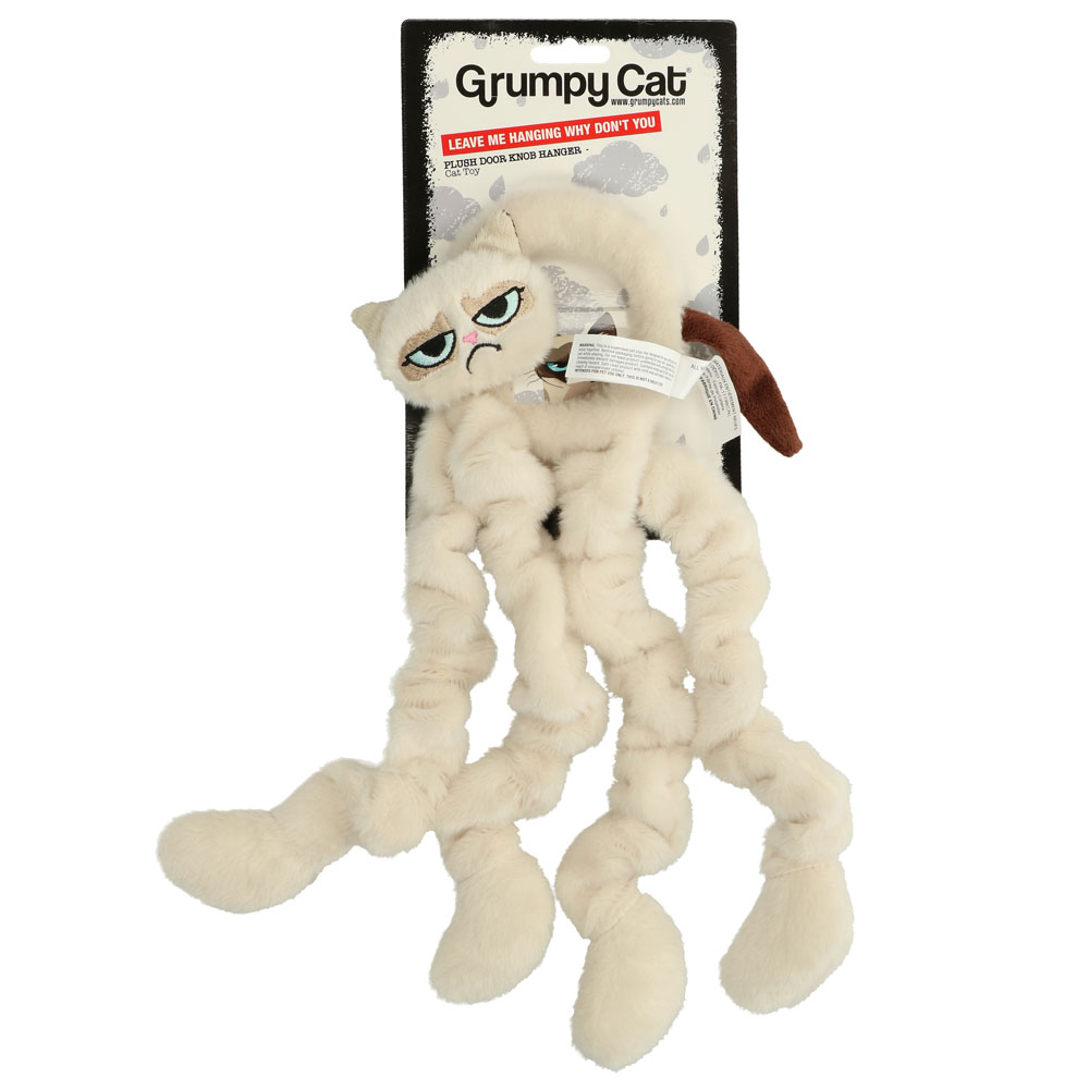 Bild 1 von Grumpy Cat Plush Doorknob Hanger - Katzenspielzeug für Türklinke