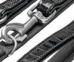 Bild 1 von Karlie BUFFALO KROKO Büffelleder-Leine - Schwarz  / (Variante) 10 mm, 110 cm