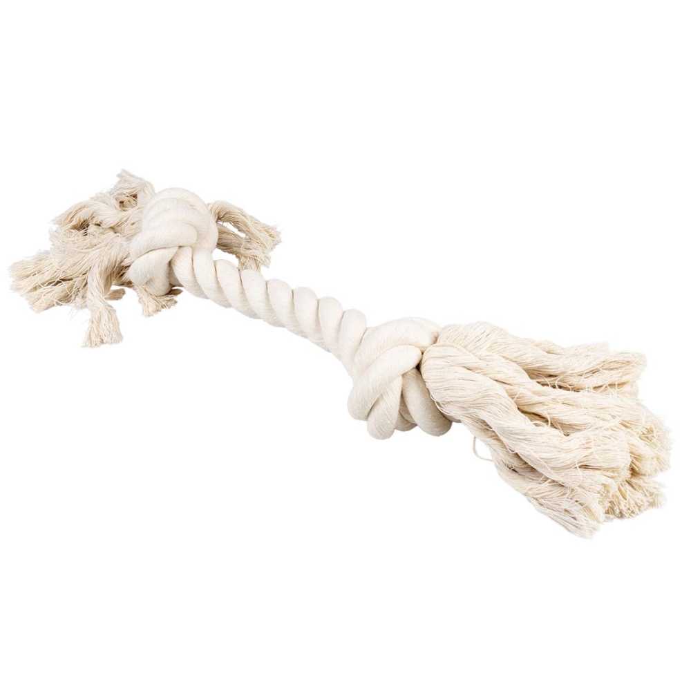 Bild 1 von Duvoplus ECO Baumwoll-Tau mit 2 Knoten - weiß  / (Variante) 44cm / 285g