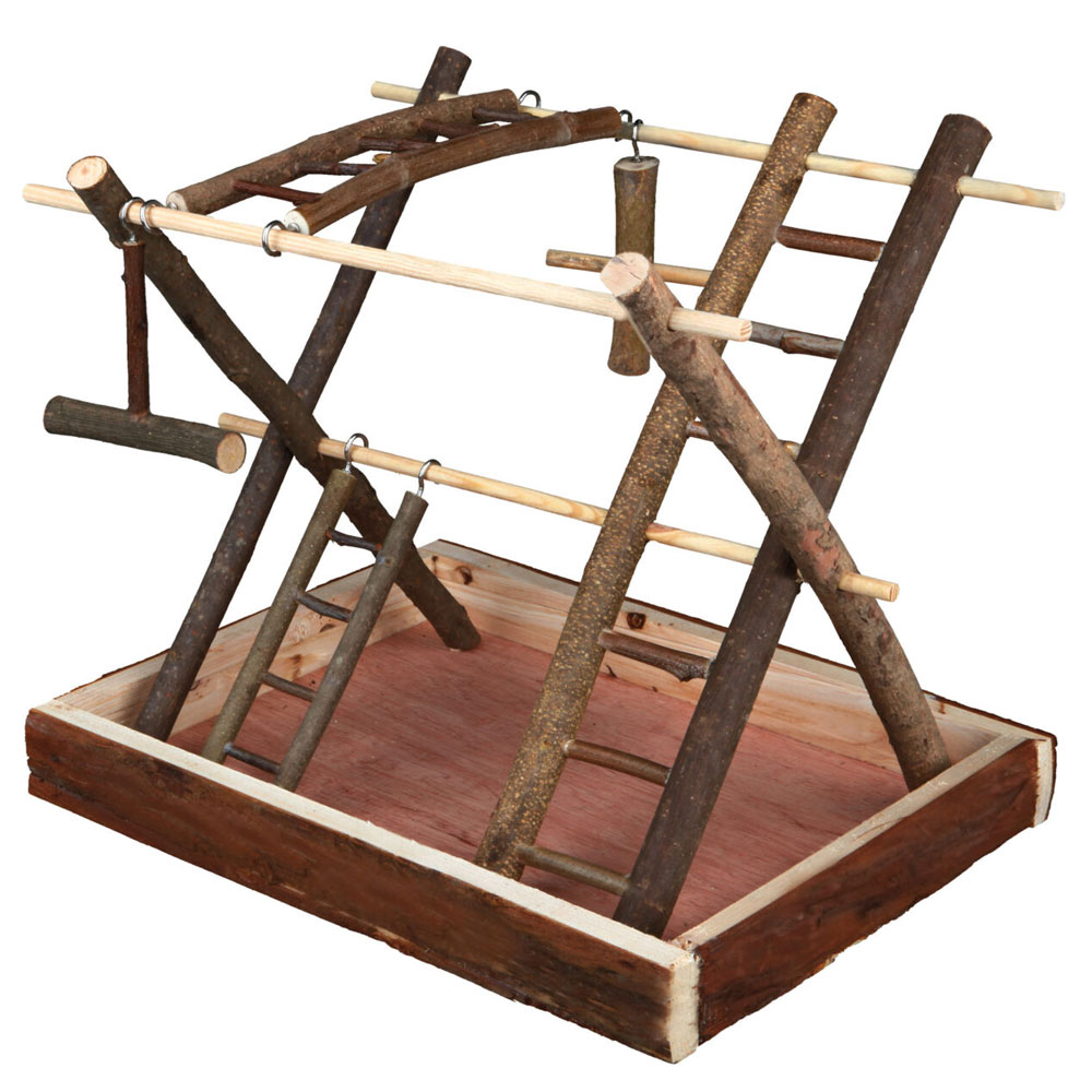 Bild 1 von Trixie Vogelspielplatz aus Naturholz - 35 x 27 x 30 cm