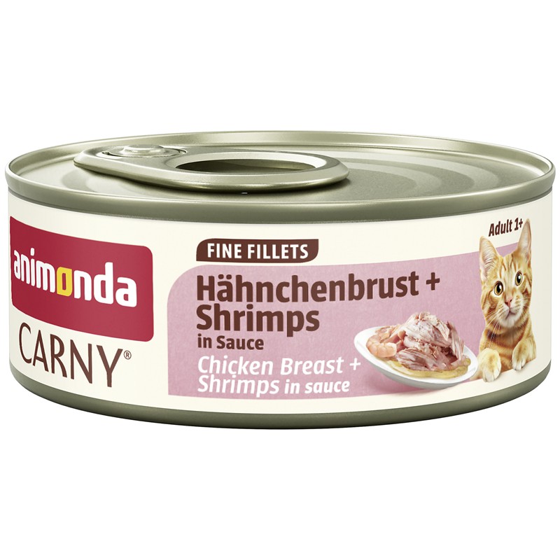 Bild 1 von Animonda Cat Carny Fine Fillets Adult Hühnchenbrust & Shrimps in Sauce 60g
