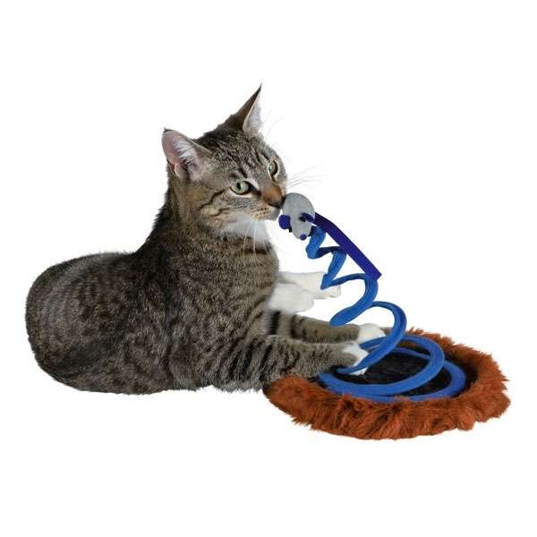 Bild 1 von Trixie Spielmaus auf Spiralfeder - ca. 19 x 25 cm