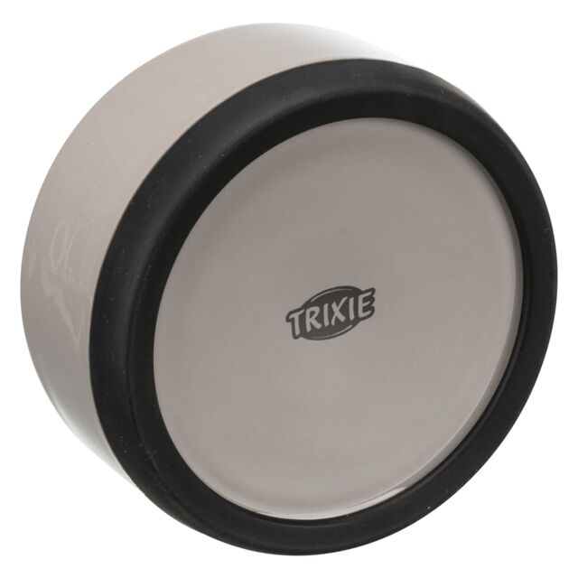 Bild 1 von Trixie Keramiknapf grau mit Gummiring  / (Variante) 0,75 l/ø 16 cm