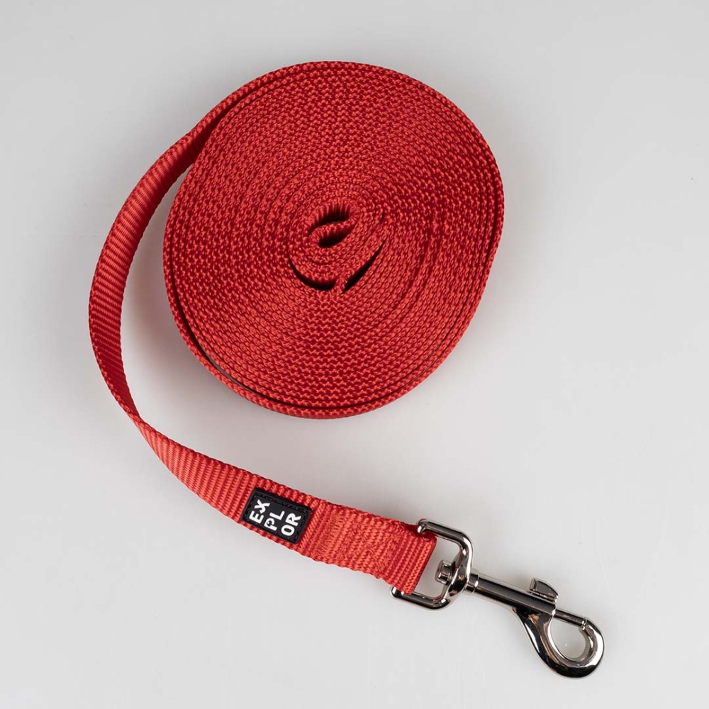 Bild 1 von Duvoplus EXPLOR Trackingleine Classic flach - rot  / (Variante) 15m/20mm