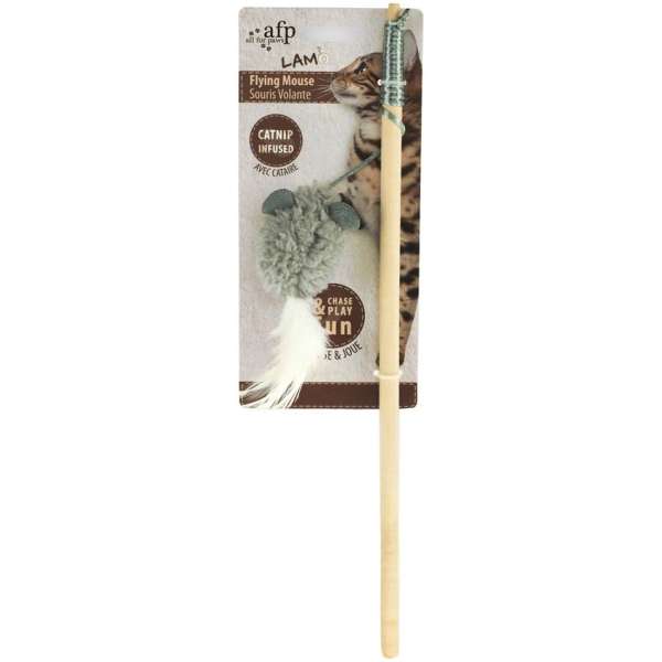Bild 1 von All for Paws Katzenangel mit Lammfell Maus und Federn