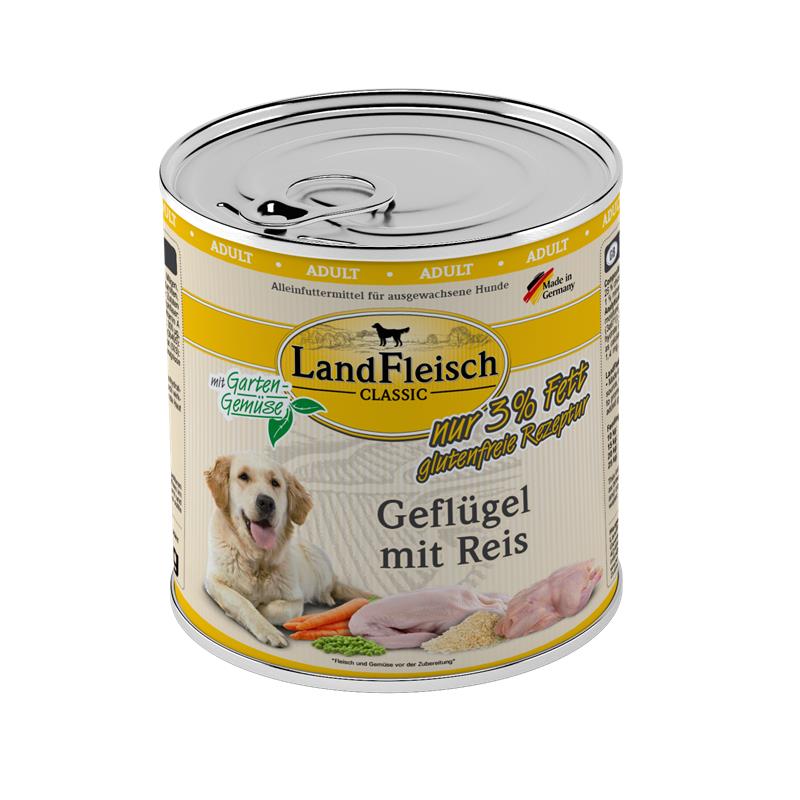 Bild 1 von Landfleisch Dog Classic Geflügel mit Reis & Gartengemüse extra mager  / (Variante) 800g