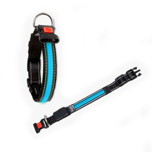 Bild 1 von Karlie Flamingo oLED Halsband mit USB Ladegerät - Blau  / (Variante) 44 48 cm