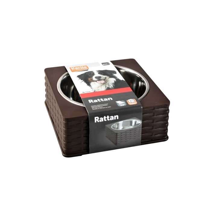 Bild 1 von Karlie Flamingo Napf aus Kunststoff-Rattan mit Edelstahl-Einsatz - 850 ml