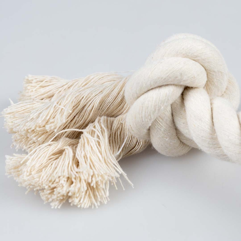 Bild 1 von Duvoplus ECO Baumwoll-Tau mit 2 Knoten - weiß  / (Variante) 25cm / 90g