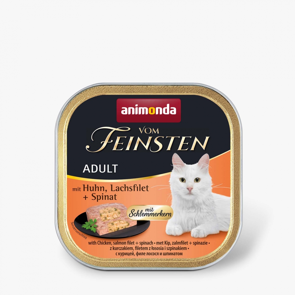 Bild 1 von Animonda vom Feinsten mit Schlemmerkern mit Huhn, Lachfilet & Spinat 100g