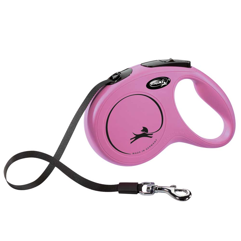 Bild 1 von FLEXI Rollleine New CLASSIC Gurt - 5m, bis 25kg  / (Variante) Pink