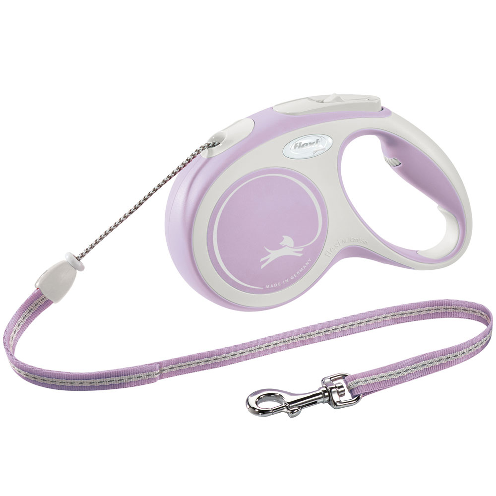 Bild 1 von FLEXI Rollleine New COMFORT Seil - 5m, bis 20kg  / (Variante) rosa