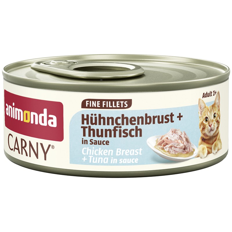 Bild 1 von Animonda Cat Carny Fine Fillets Adult Hühnchenbrust & Thunfisch in Sauce 60g