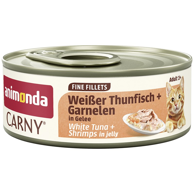 Bild 1 von Animonda Cat Carny Fine Fillets Adult Weißer Thunfisch & Garnelen in Gelee 60g