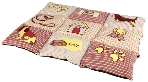 Bild 1 von Trixie Patchwork-Decke - rot/beige, 80 x 55 cm