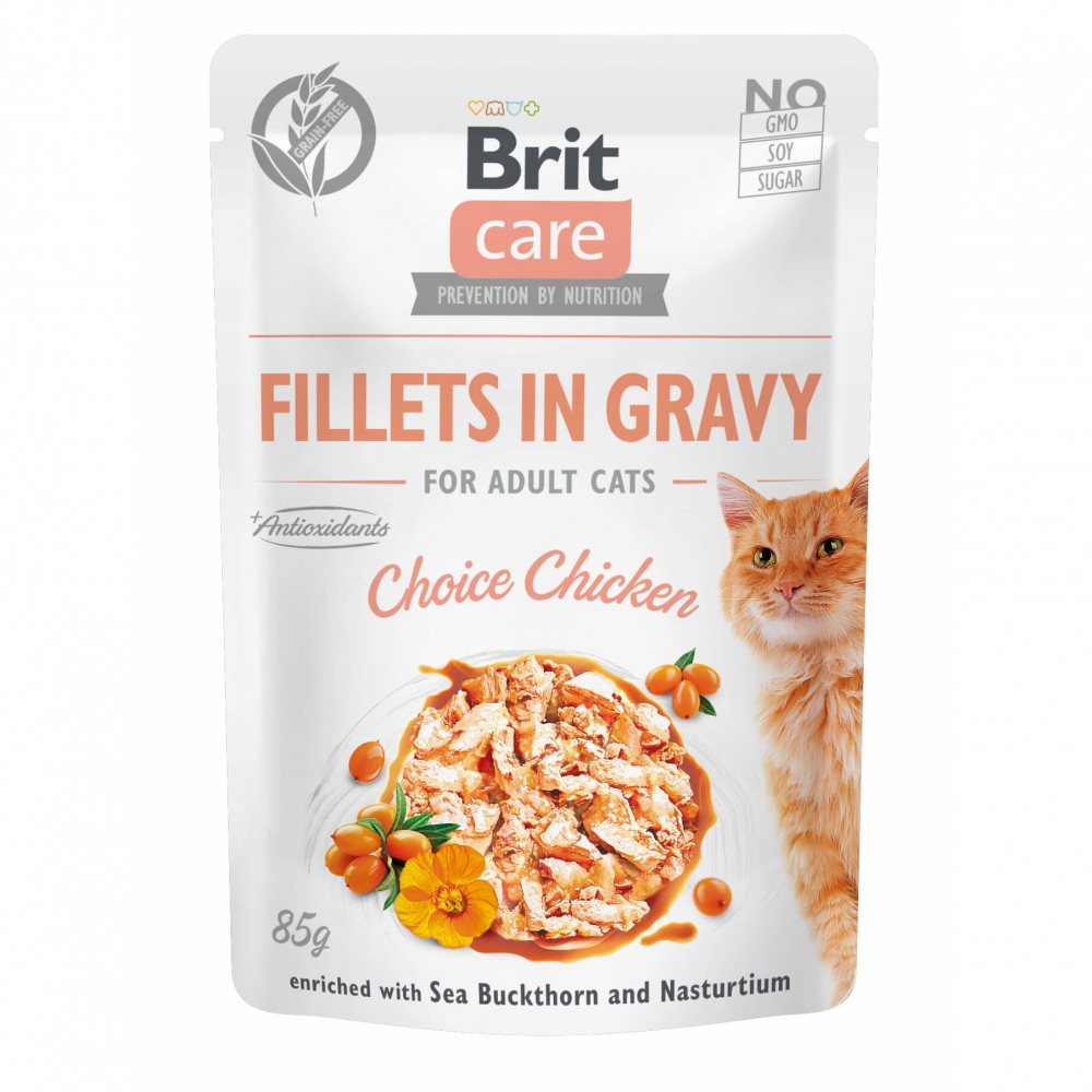 Bild 1 von Brit Care Cat PB Fillets in Gravy - Huhn 85g