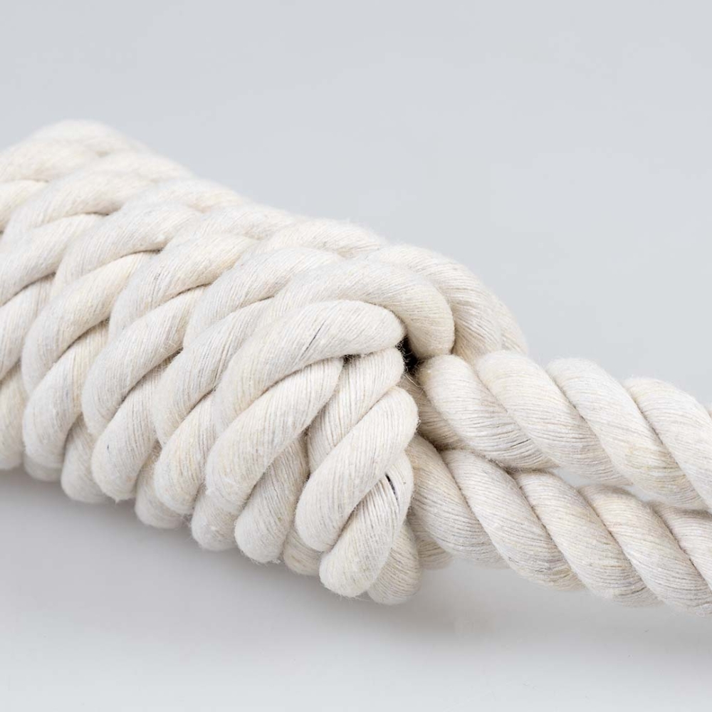 Bild 1 von Duvoplus ECO Baumwoll-Tau mit 2 Schlaufen - weiß  / (Variante) 45cm / 328g