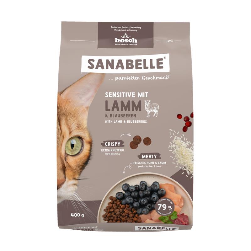 Bild 1 von Sanabelle Adult mit Strauß  / (Variante) Sanabelle Sensitive mit Lamm 400 g