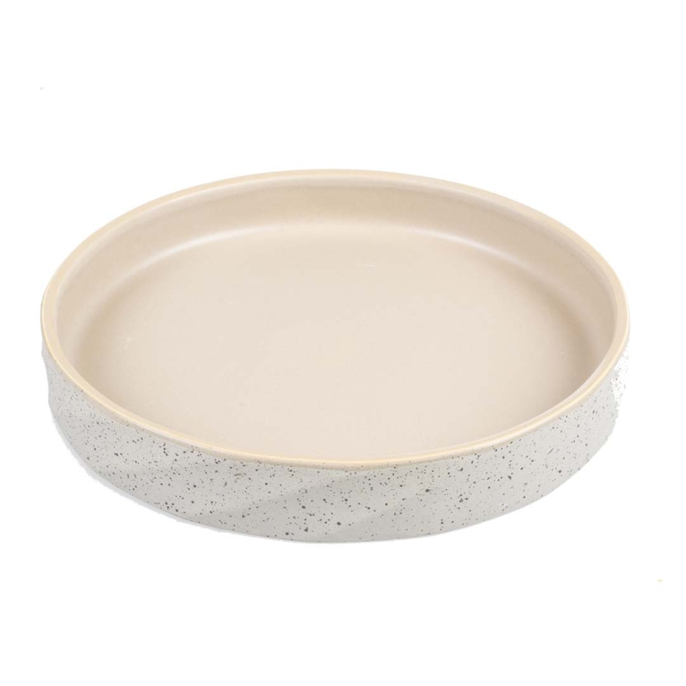 Bild 1 von Duvoplus flacher Keramiknapf Stone Wavy Dune  / (Variante) 260ml 14,5x14,5x3cm