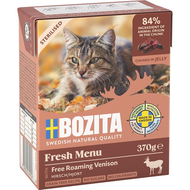 Bild 1 von Bozita Cat Tetra Recard Häppchen in Gelee Sterilised mit Hirsch 370g