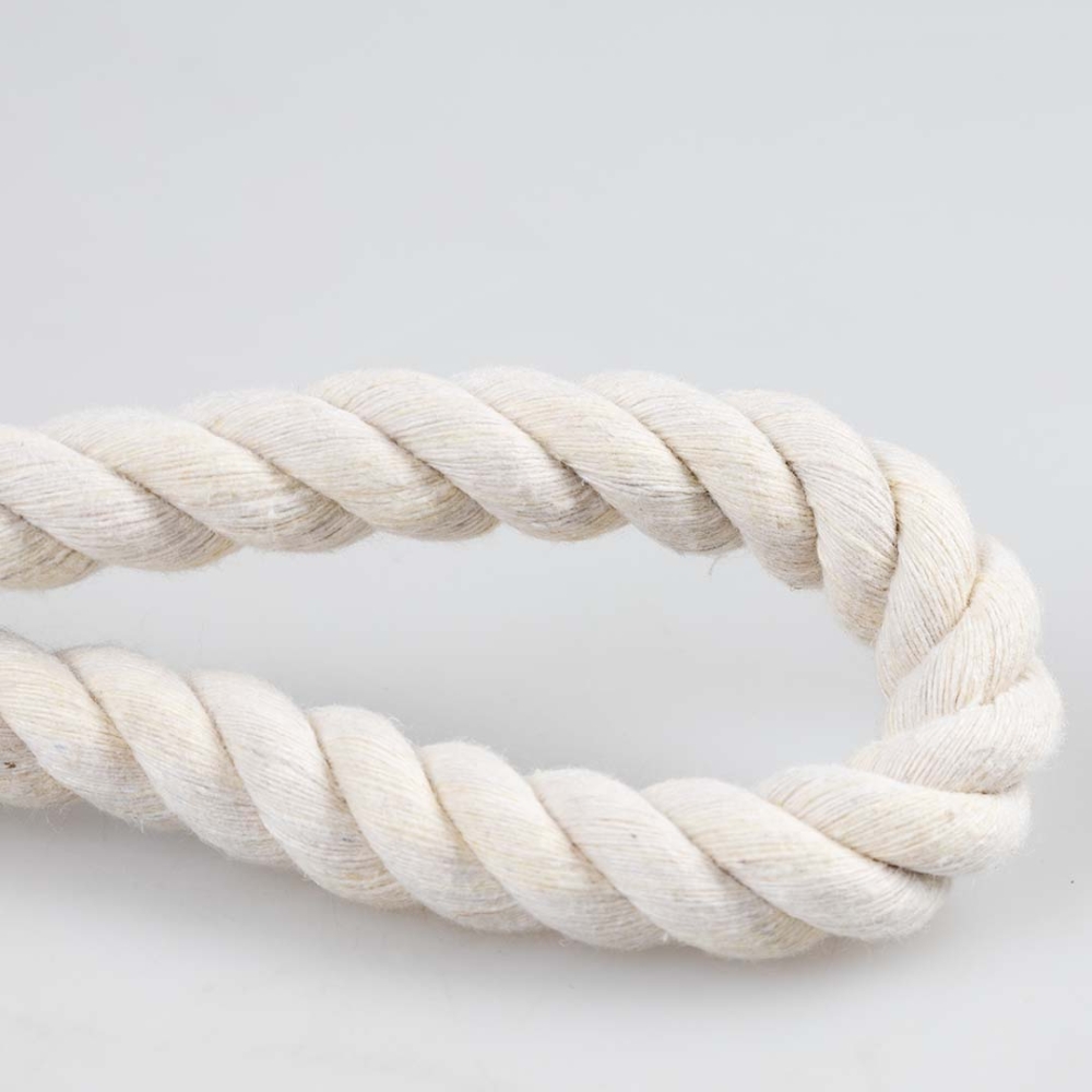 Bild 1 von Duvoplus ECO Baumwoll-Tau mit 2 Schlaufen - weiß  / (Variante) 36cm / 125g