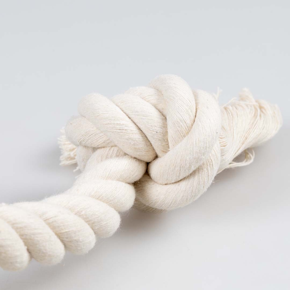 Bild 1 von Duvoplus ECO Baumwoll-Tau mit 2 Knoten - weiß  / (Variante) 25cm / 90g