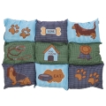 Bild 2 von Trixie Patchwork-Decke - blau/grün, 80 x 55 cm