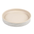 Bild 1 von Duvoplus flacher Keramiknapf Stone Wavy Dune  / (Variante) 600ml 21x21x3cm