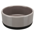 Bild 1 von Trixie Keramiknapf grau mit Gummiring  / (Variante) 0,75 l/ø 16 cm