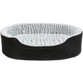 Trixie Vital Bett Lino, oval - schwarz/grau